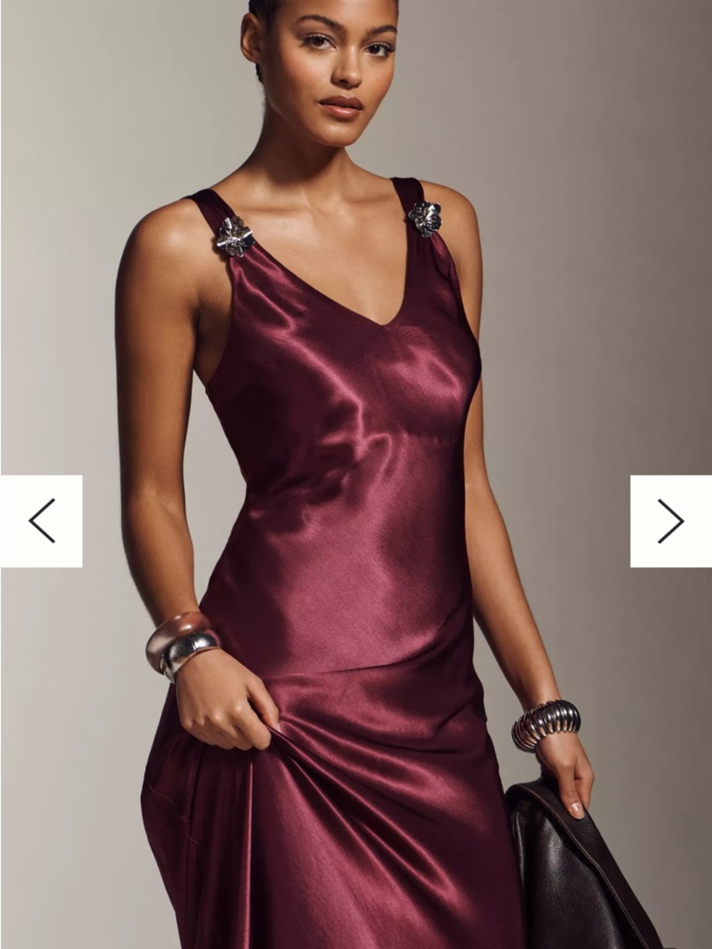 Anthropologie Sleeveless V-Neck Midi Slip Dress